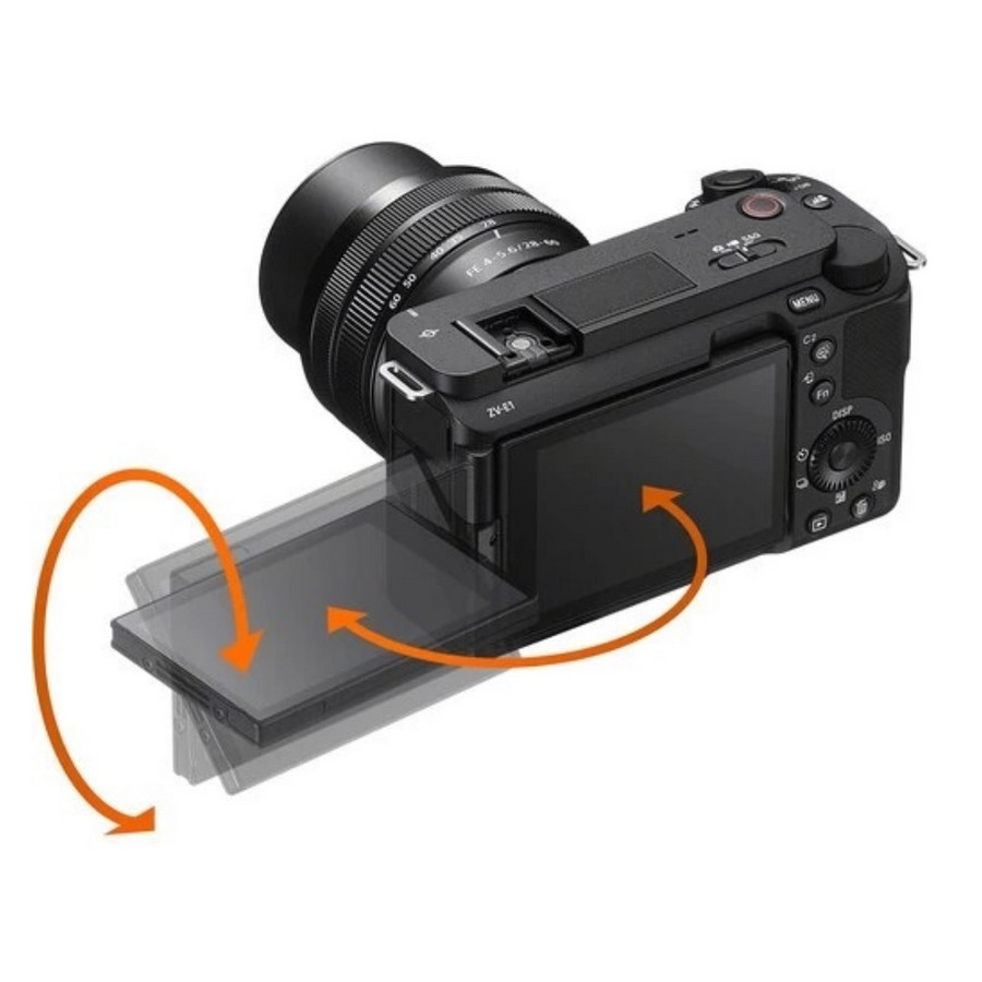 Kamera SONY Mirrorless ZV-E10 with 16-50mm Lens - depan